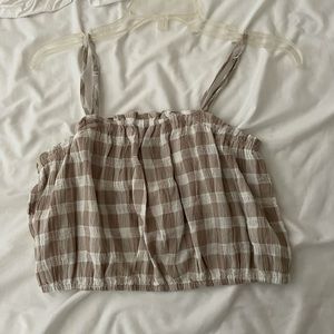 aerie gingham tank top